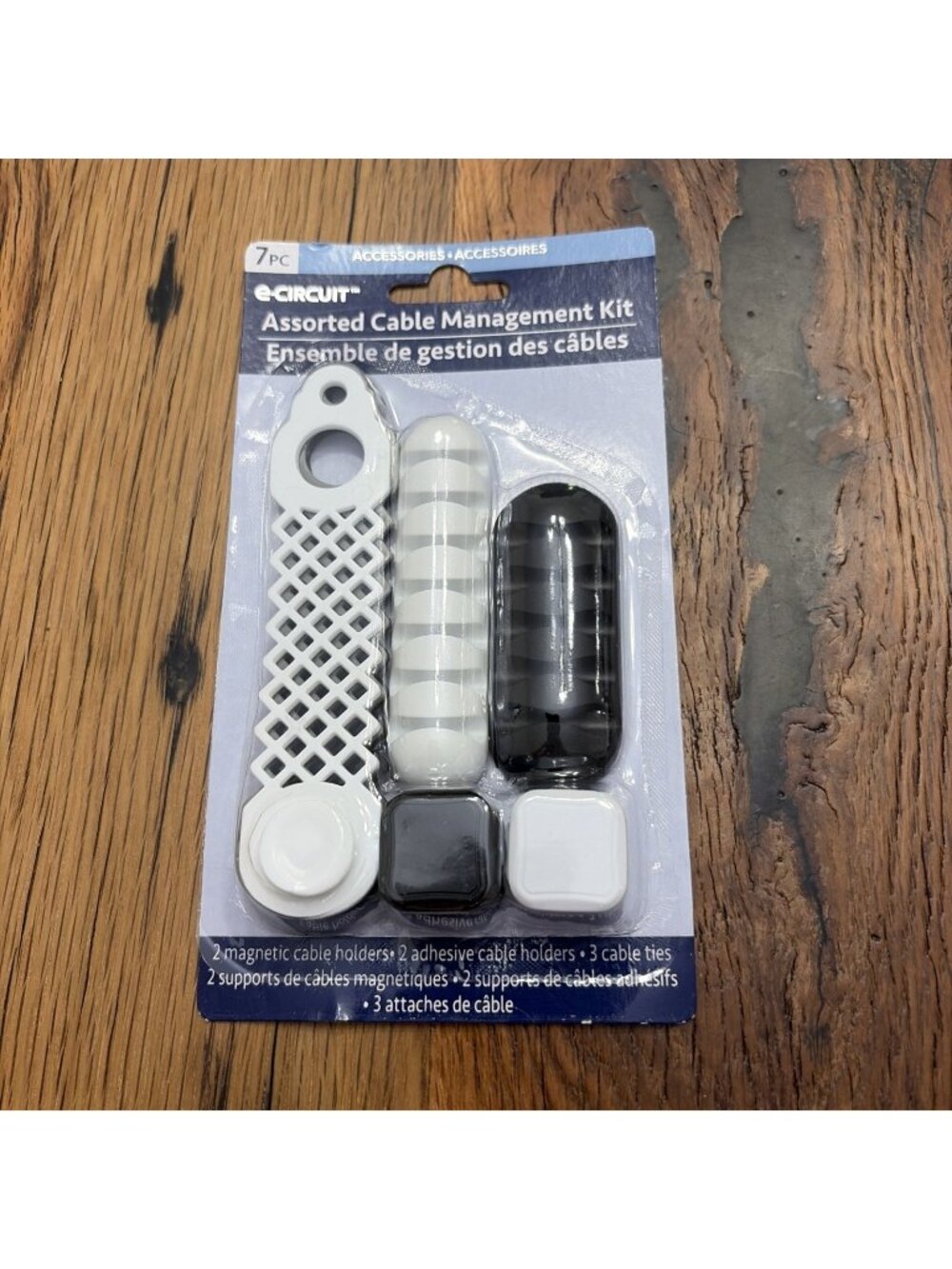 E-circuit Assorted Cable Management Kit New 7 PCs